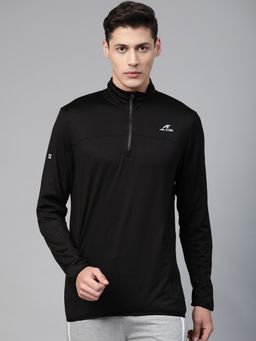 Alcis - Men Black Solid Training Sweatshirt