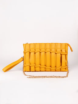 Odette - Bright Mustard Yellow Textured Sling Bag