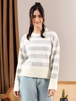 KOTTY - Grey Women Bold and Vibrant Sweater