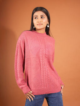 KOTTY - Pink Women Luxe Oversized Sweater