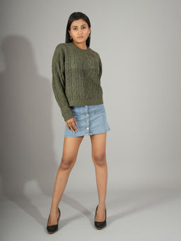 KOTTY - Green Women Luxe Oversized Sweater