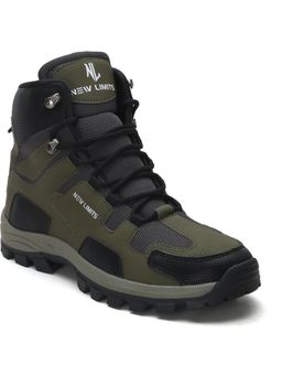 NEW LIMITS - Men Olive Trekking and Hiking Shoes