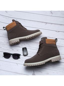 NEW LIMITS - Men Brown HUNK Riding and Hiking Shoes