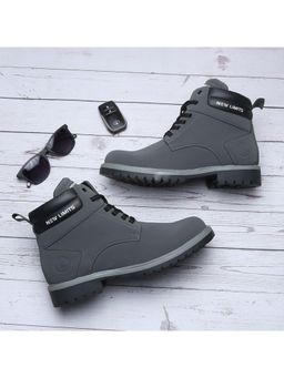 NEW LIMITS - Men Grey HUNK Riding and Hiking Shoes