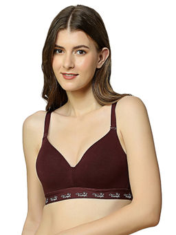 Triumph - Cotton Charm 3D Padded Non Wired T-Shirt Bra-Maroon