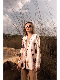 AFRIYA - Serene Garden Long Multicolor Blazer