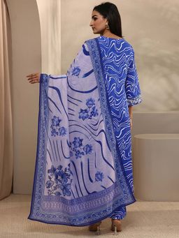 Libas - Blue Abstract Kurta with Pant and Dupatta