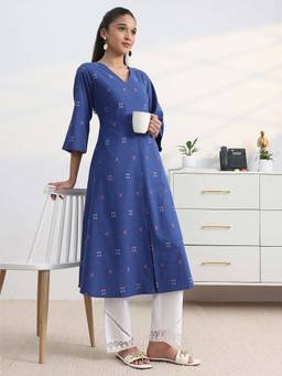 Gerua By Libas - Blue Woven Kurta and Pant
