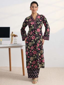 Gerua By Libas - Black Floral Kurta and Pant