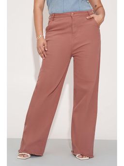 FREAKINS - Burnt Blush Curve Straight Fit Jeans