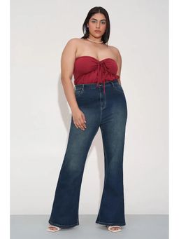 FREAKINS - Blue Blaze Curve Bootcut Jeans