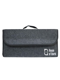 House of Quirk - Grey Car Trunk Organizers Anti Slip Compartment