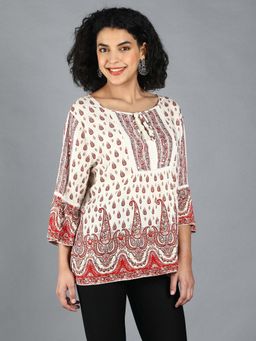DEBONATELLA - Ikkat Printed Top