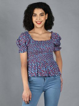 DEBONATELLA - Floral Print Smart Casual Top