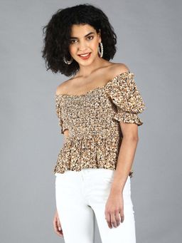 DEBONATELLA - Floral Print Smart Casual Top