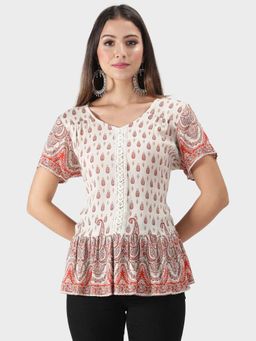 DEBONATELLA - Ikkat Print Top