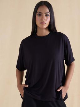 Femmella - Bamboo Black Easy Fit Top