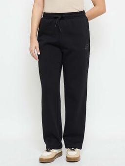 Madame - Black Cotton Blend Track Bottoms