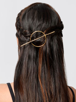 Silvermerc Designs - Circular Gold Plated Hair Pin