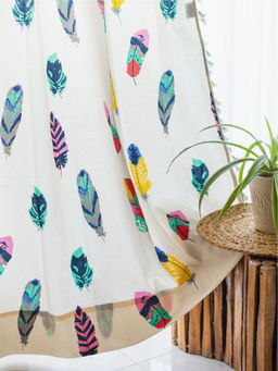 Urban Space - Window Curtains with Eyelets & Tieback 1 Piece Dream Catcher