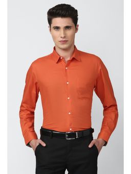 Peter England - Men Orange Slim Fit Formal Shirt