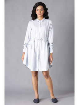 W - White Stripes Dress