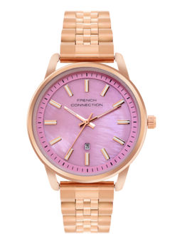 French Connection - Purple Dial Analog Dated Watch for Women (FCB14RGM)