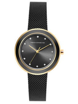 French Connection - Black Dial Analog Watch for Women (FCMX2BM)