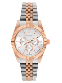 French Connection - Silver Dial Multifunction Watch for Men (Fcn0124Rtm)