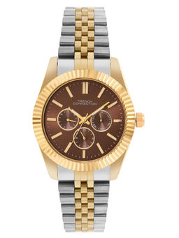 French Connection - Brown Dial Multifunction Watch for Men (Fcn0124Tm)