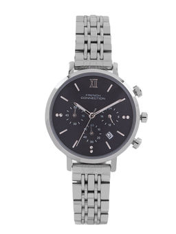 French Connection - BLACK Dial Chronograph Watch for Women (FCN0127BSM)