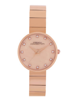 French Connection - Rosegold Dial Analog Watch for Women (FCN0128RGM)