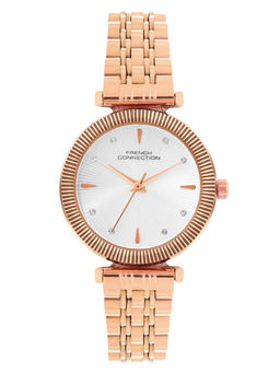 French Connection - Silver Dial Analog Watch for Women (FCN0133SRGM)