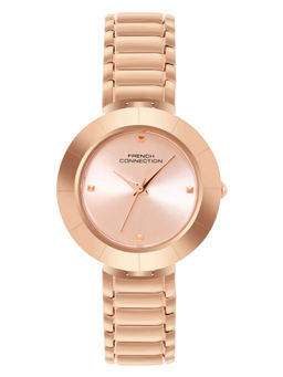 French Connection - Rosegold Dial Analog Watch for Women (FCN0136RGM)