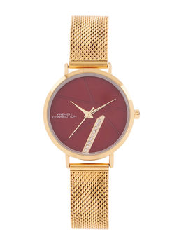 French Connection - Maroon Dial Analog Watch for Women (FCN0137GM)