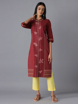 Aurelia - Red Printed Kurta