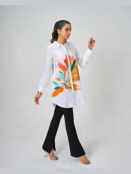 HONEY&ME - White Printed Regular Fit Shirt