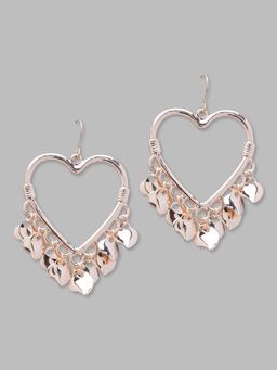 Globus - Rose Gold Plated Heart Shaped Drop Earring-3619571001