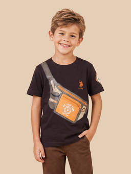 U.S. POLO ASSN. - Brown Cotton Crew Neck Regular Fit Printed Half Sleeves T-Shirt
