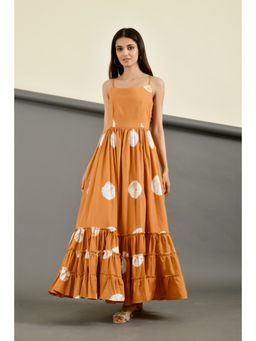 Rangpur - Women Mustard Shibori Dress