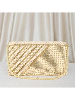 Peora - Cream Clutch Purses for Women Handmade Evening Bridal Clutch - C110Crm