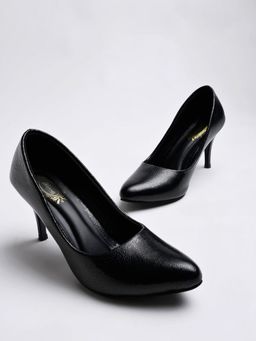 Shoetopia - Stylish Embellished Black Pumps For Women & Girls