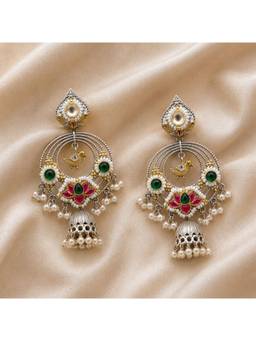 Viana Jewels - Vedika Traditional Pachi Kundan Drop Earrings