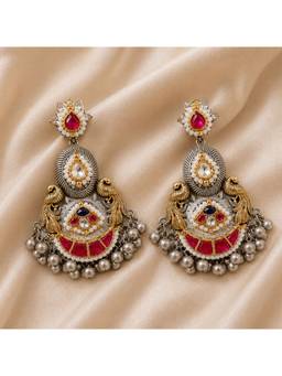 Viana Jewels - Madhavi Floral Pachi Drop Earrings