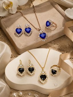 SUGARFRILL - Gold Plated Cubic Zirconia Multi-Colour Jewellery Set