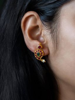Shaya by CaratLane - Manya Stud Earrings In Gold Plated 925 Silver