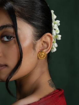 Shaya by CaratLane - Vibhuti Earrings In Gold Plated 925 Silver