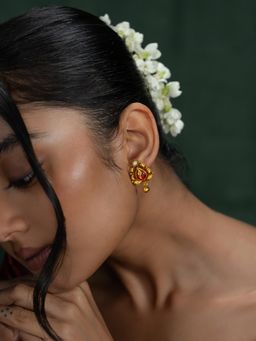 Shaya by CaratLane - Yashvi Earrings In Gold Plated 925 Silver