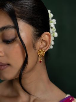 Shaya by CaratLane - Ishwari Earrings In Gold Plated 925 Silver