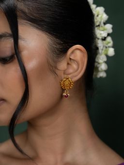 Shaya by CaratLane - Ajara Earrings In Gold Plated 925 Silver